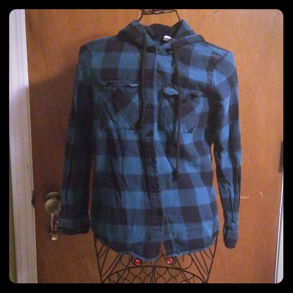A black and green hoodie in a children's large